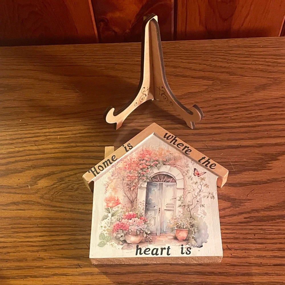 Charming Floral House Plaque